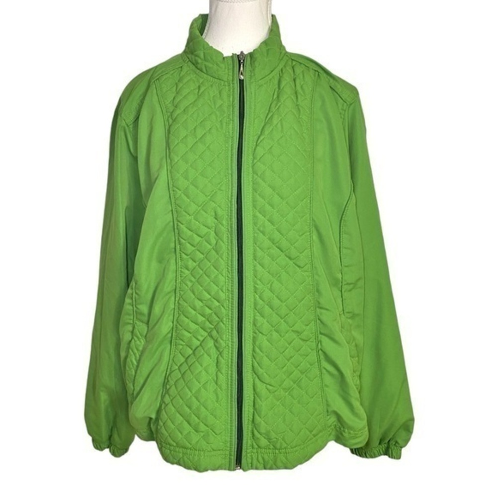 Kim Rogers Zip Up Green Windbreaker